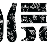 螢幕擷取畫面 2025-04-14 135151 Doona Liki Black and White Cool Sketch Trike Sticker Set