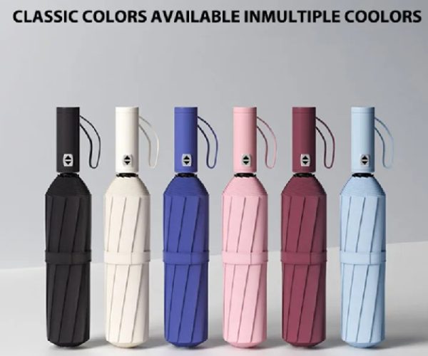 Automatic Umbrella Windproof Anti-UV Sunscreen Large Umbrella Folding Sunshade